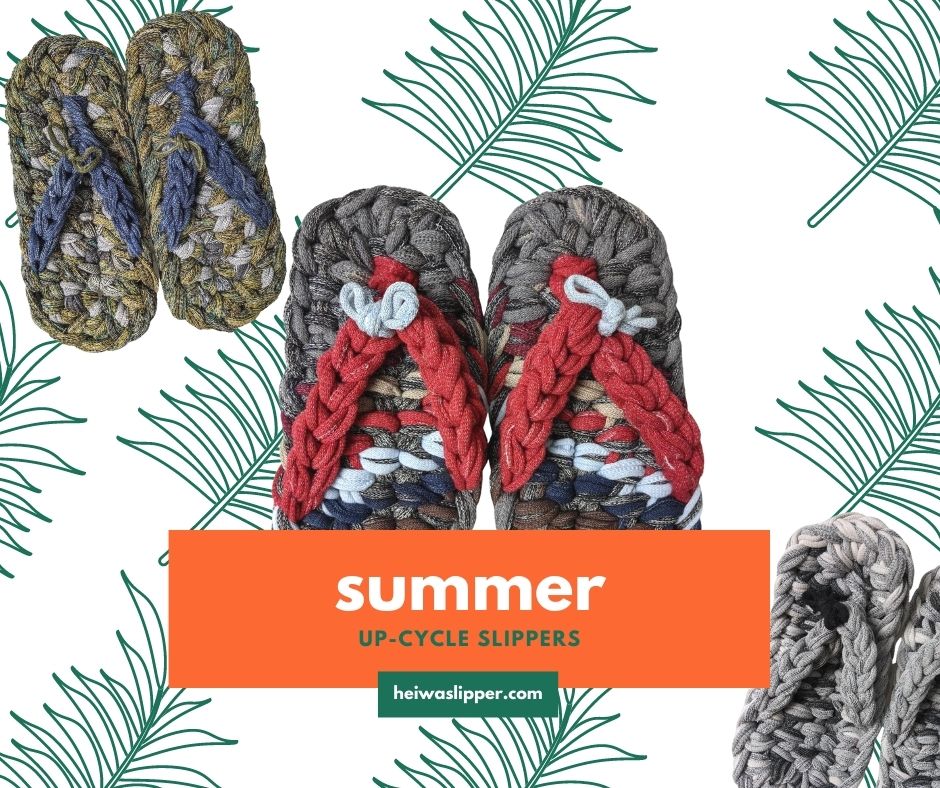 Medium | Summer Knit Up-cycle Slippers