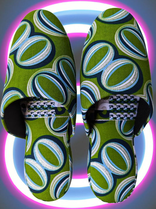 Large | Print Mix Slippers 2023AW-L08 lamé