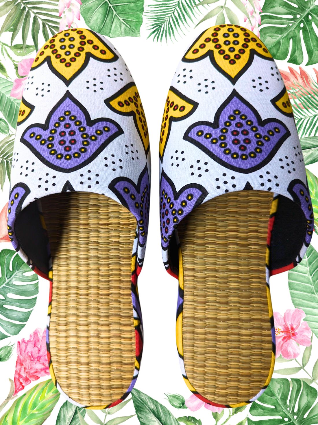 Large Tatami Print Mix Slippers 2024SS-L01