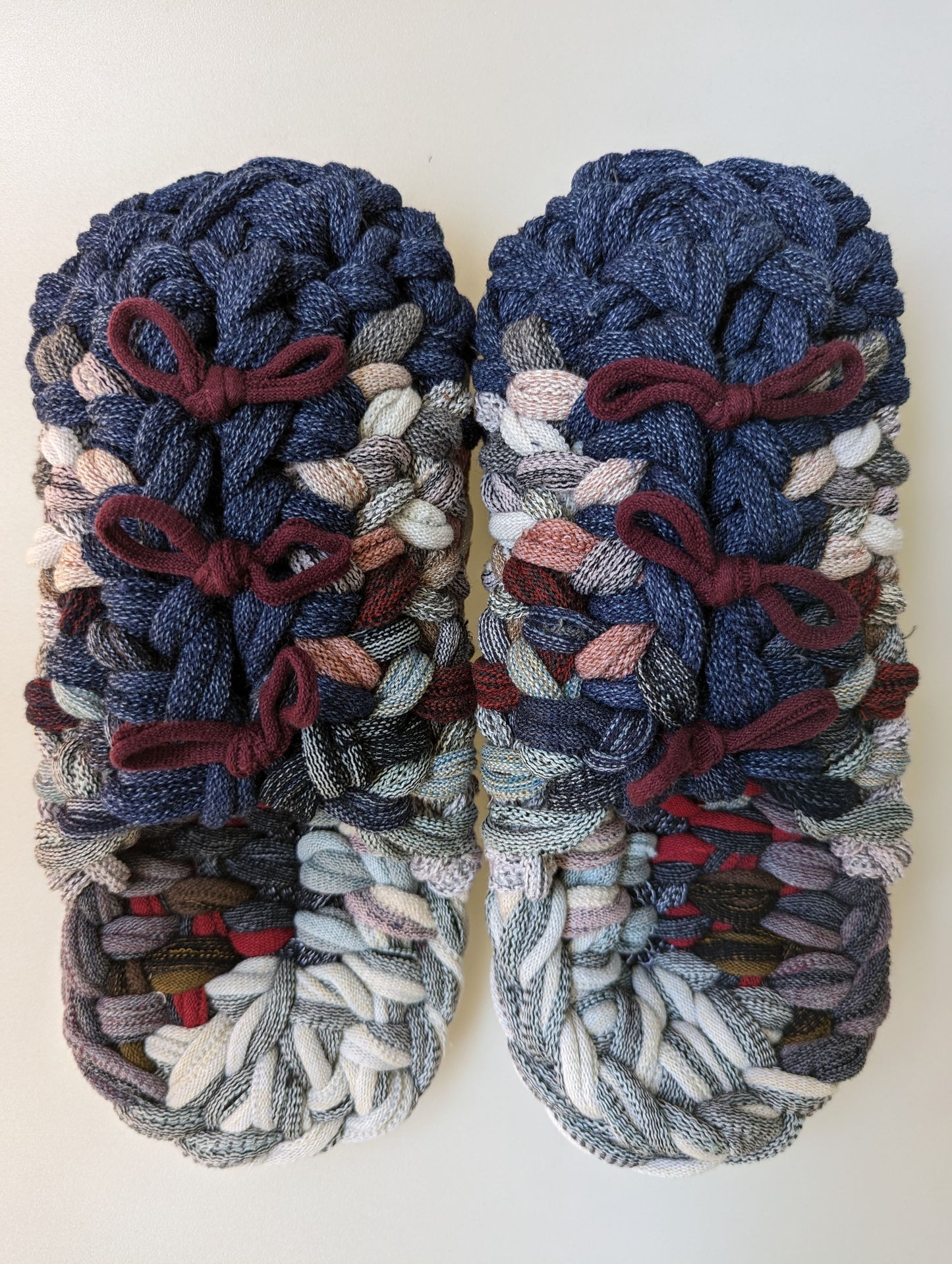 Large | Knit up-cycle slippers 2023-L25 [Large]