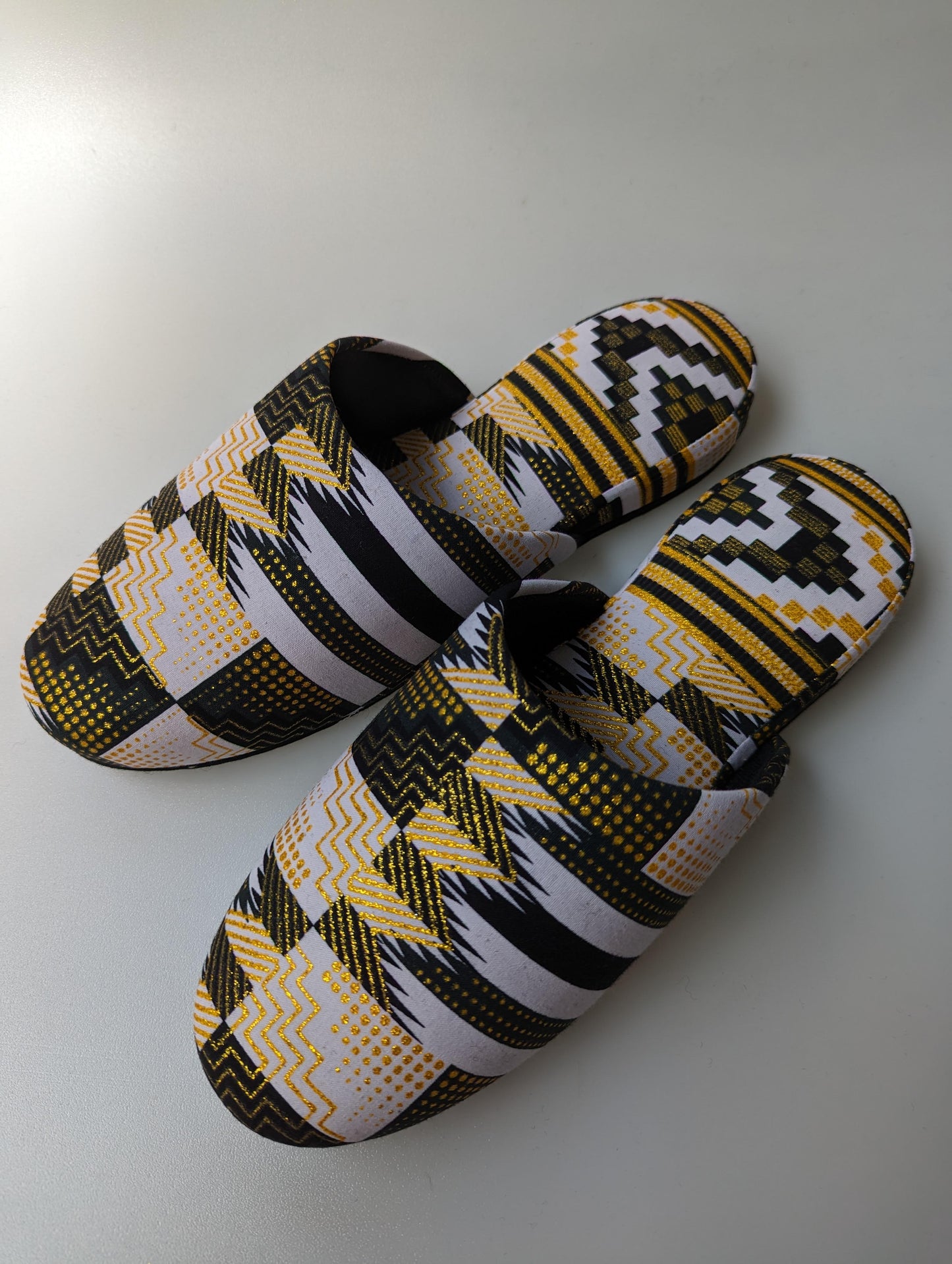 Large | Print Mix Slippers 2023AW-L05 lamé