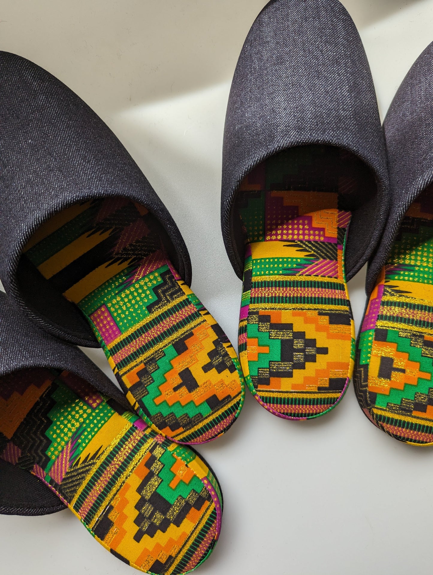 SALE Large | Denim Mix Slippers 2023AW-L04 lamé