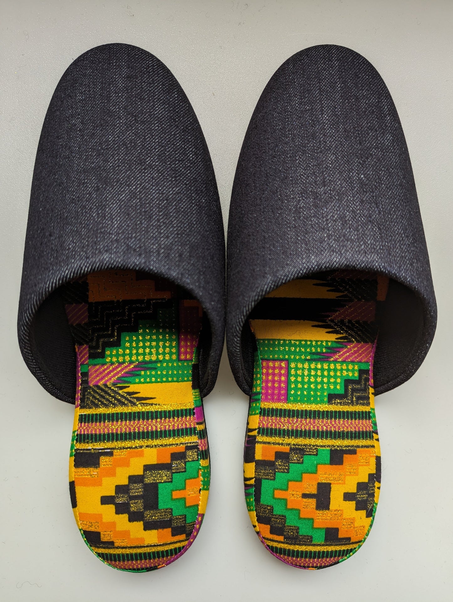 SALE Large | Denim Mix Slippers 2023AW-L04 lamé