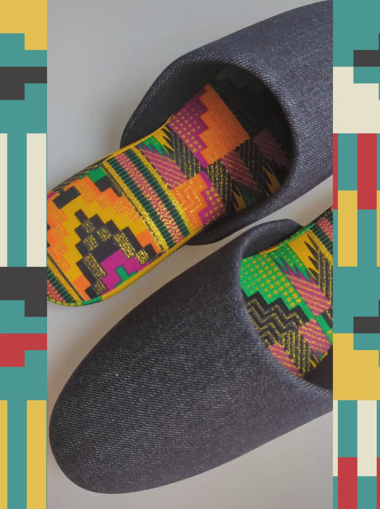 Medium | Denim Mix Slippers 2023AW-M04 lamé