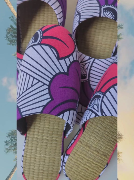 Large Tatami Print Mix Slippers 2024SS-L07