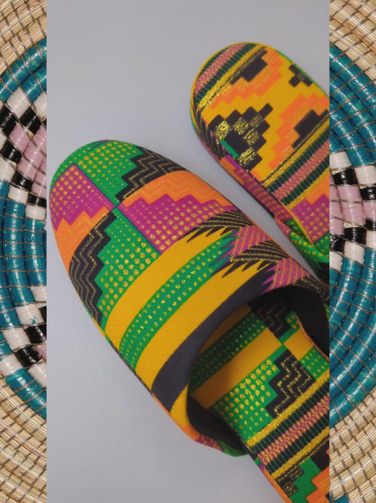 Medium | Print Mix Slippers 2023AW-M04 lamé
