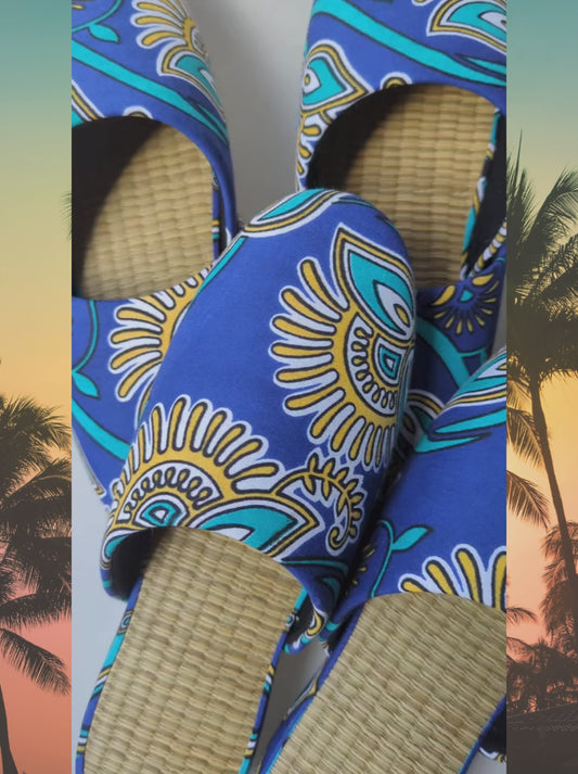 Large Tatami Print Mix Slippers 2024SS-L06