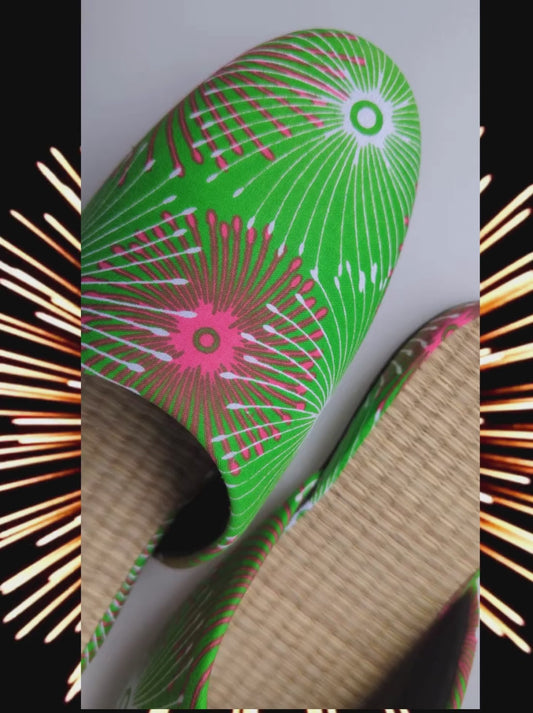 Large Tatami Print Mix Slippers 2024SS-L03