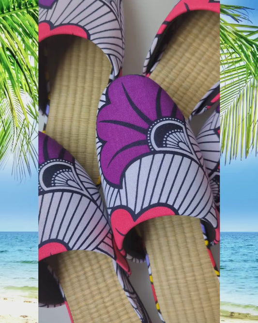 Medium Tatami Print Mix Slippers 2024SS-M07