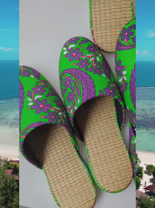 Large Tatami Print Mix Slippers 2024SS-L02