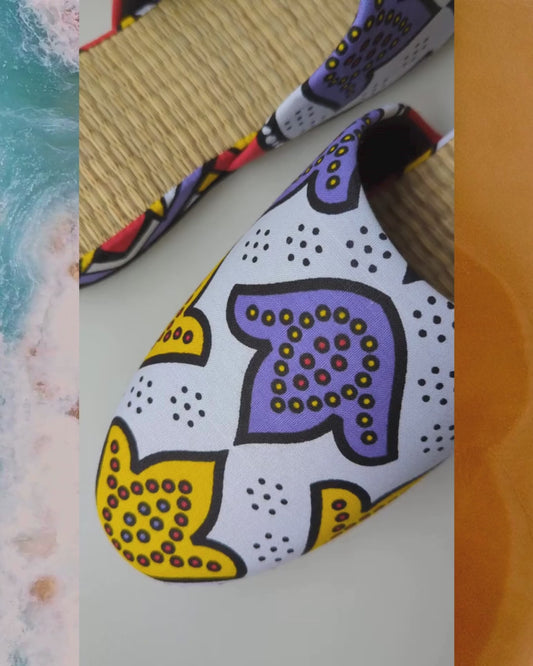 Large Tatami Print Mix Slippers 2024SS-L01