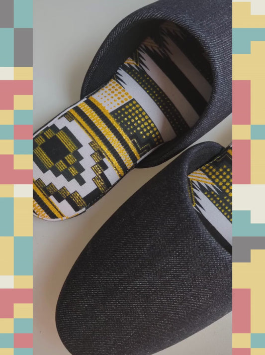 Medium | Denim Mix Slippers 2023AW-M05 lamé