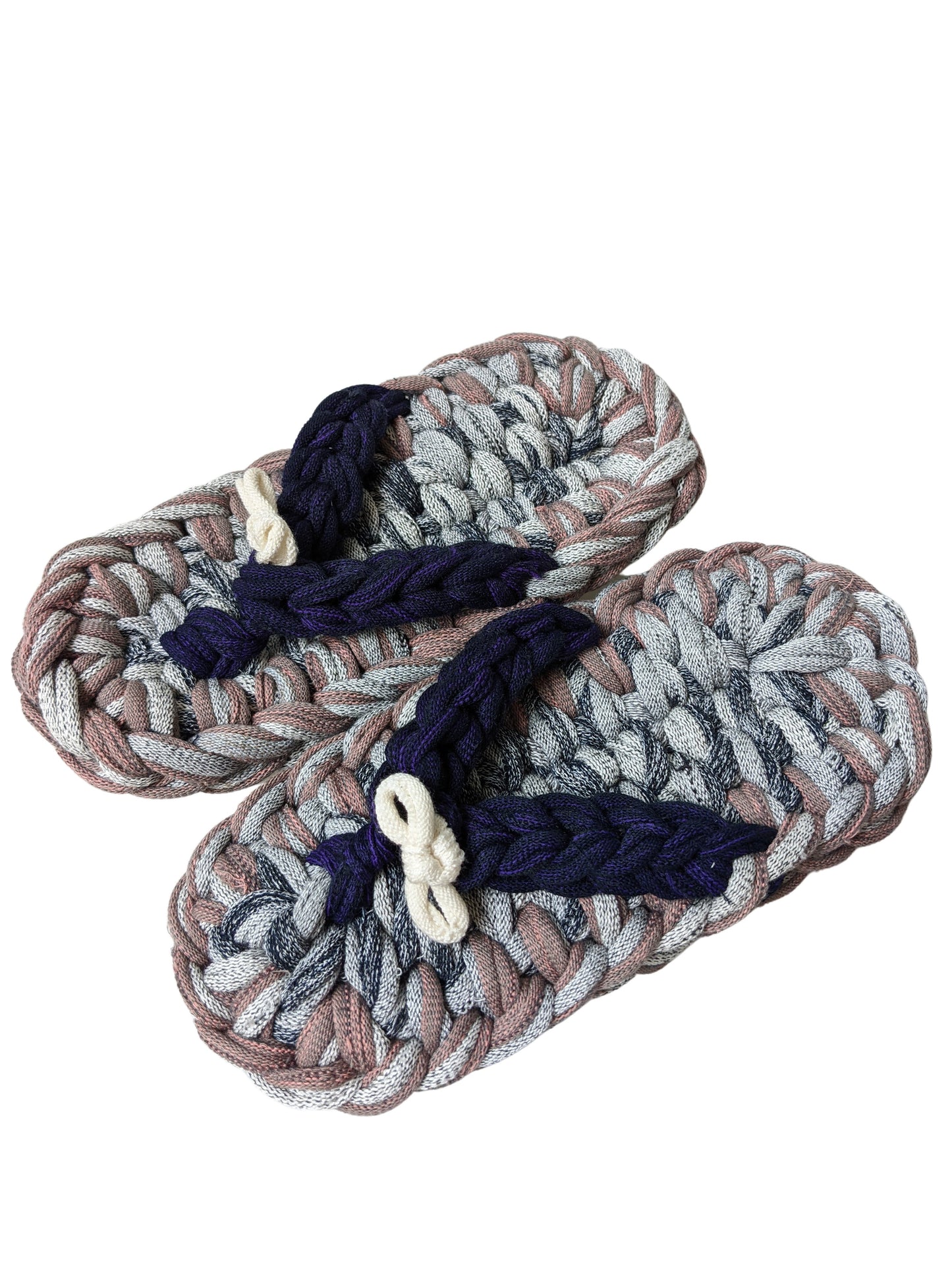 Large | Knit upcycle ZOURI slippers 2021SS-006 [Large]