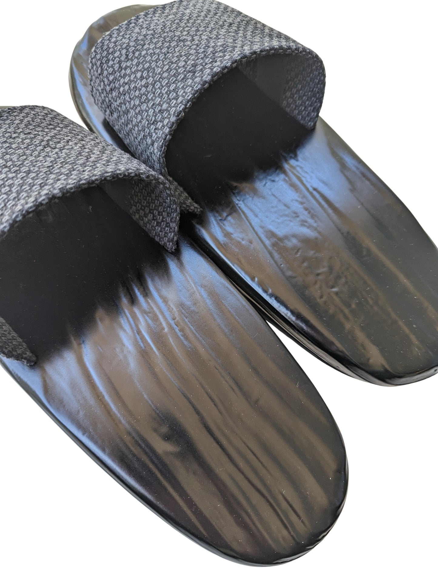 Black Wood painted GETA Slippers [Outdoor / Indoor]