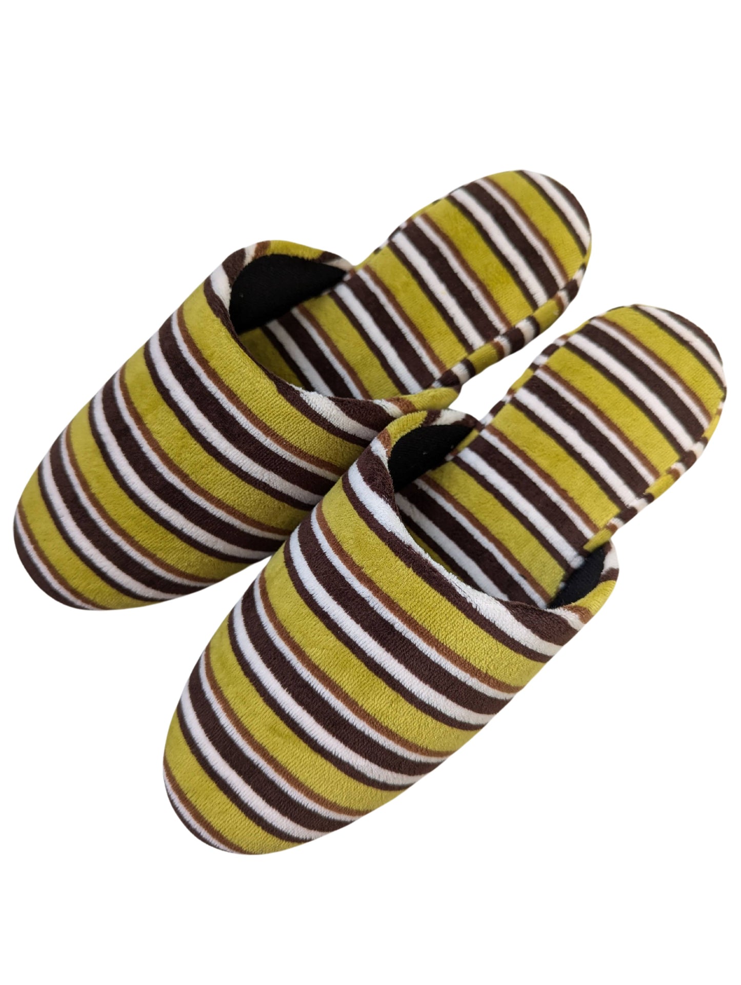 Large | Upcycled Brushed Stripe Slippers #03