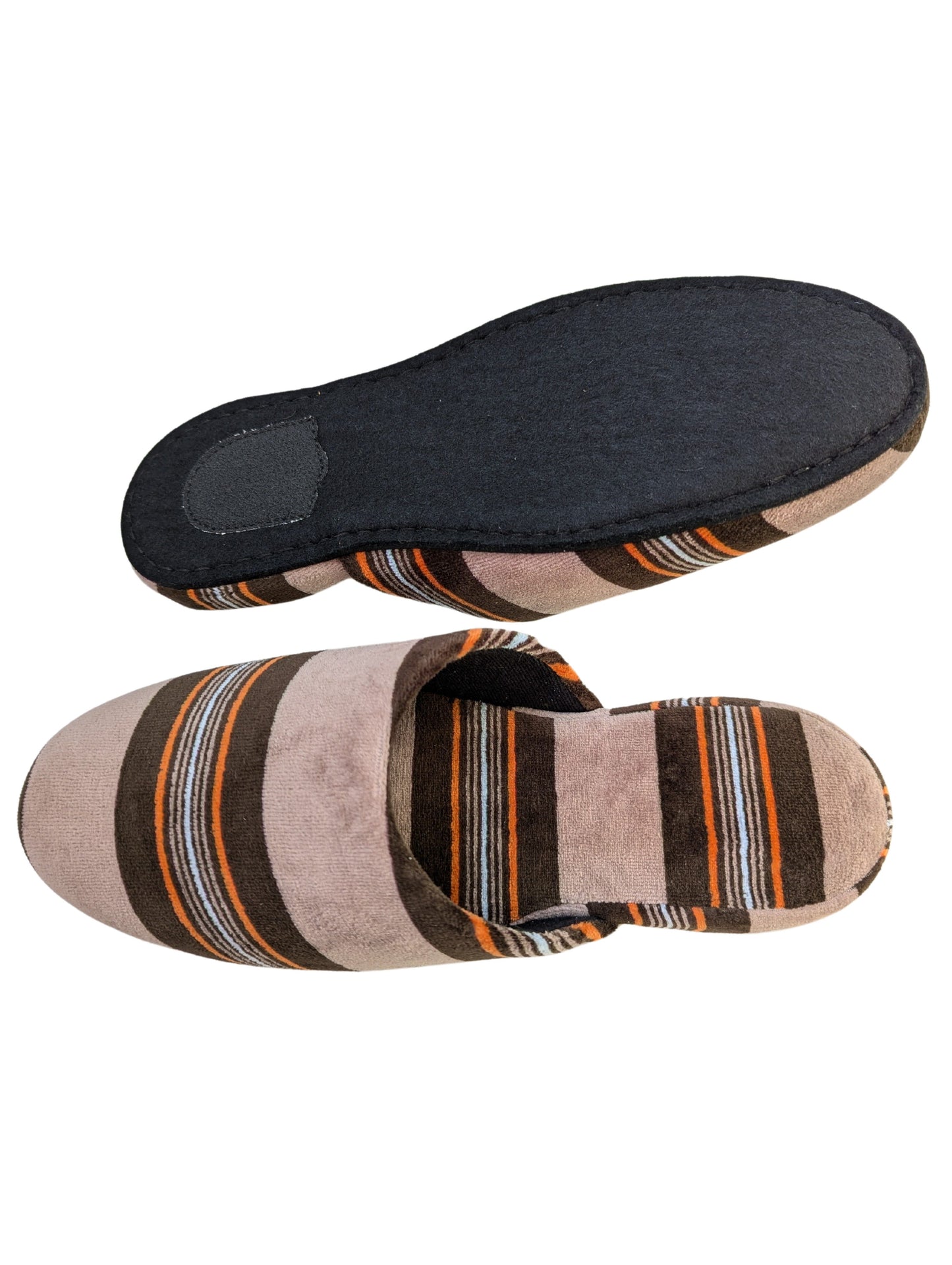 Large | Upcycled Brushed Stripe Slippers #02