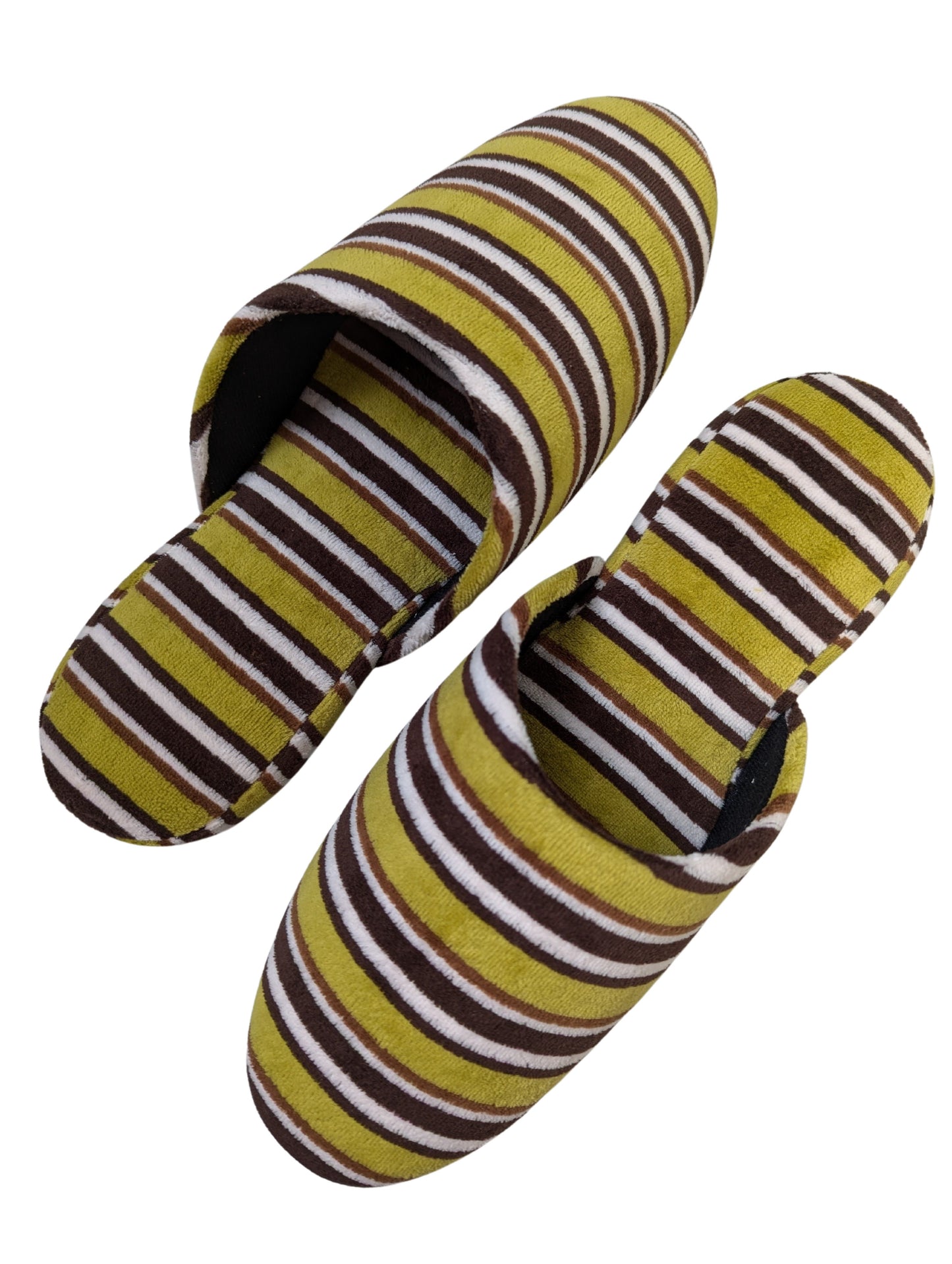 Large | Upcycled Brushed Stripe Slippers #03