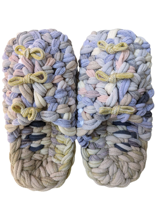 Large | Knit up-cycle slippers 2024-L68 [Large]