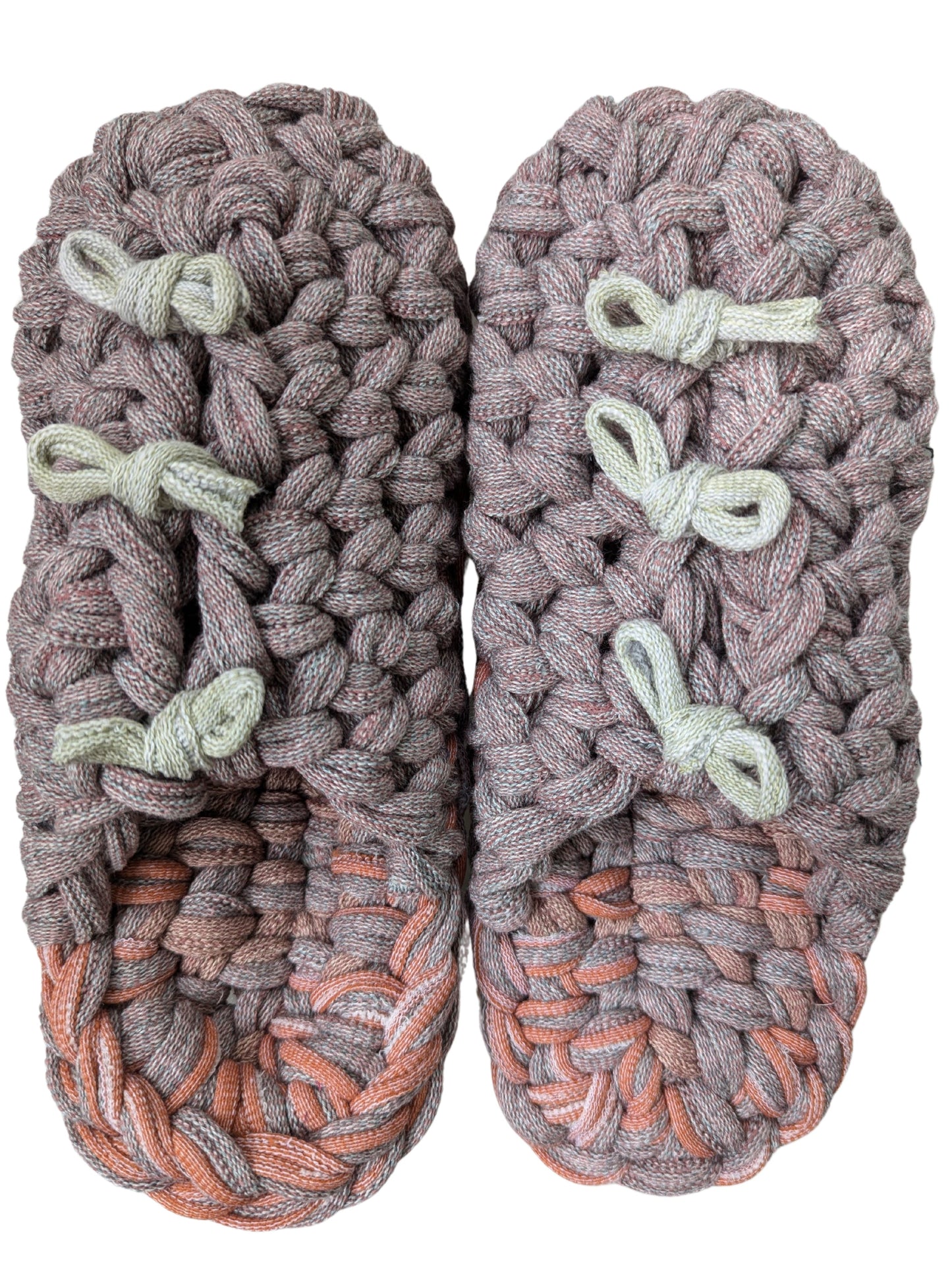 Large | Knit up-cycle slippers 2024-L126 [Large]