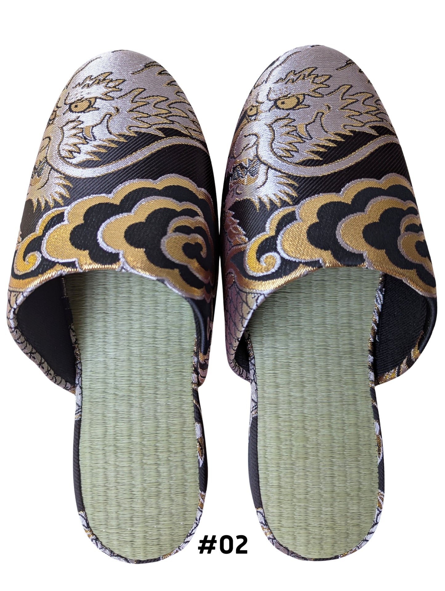 TATAMI × Dragons Slippers [Black Wool Felt Sole]