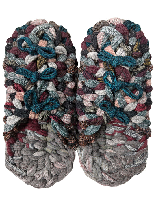 Medium | Knit up-cycle slippers 2024-M115 [Medium]