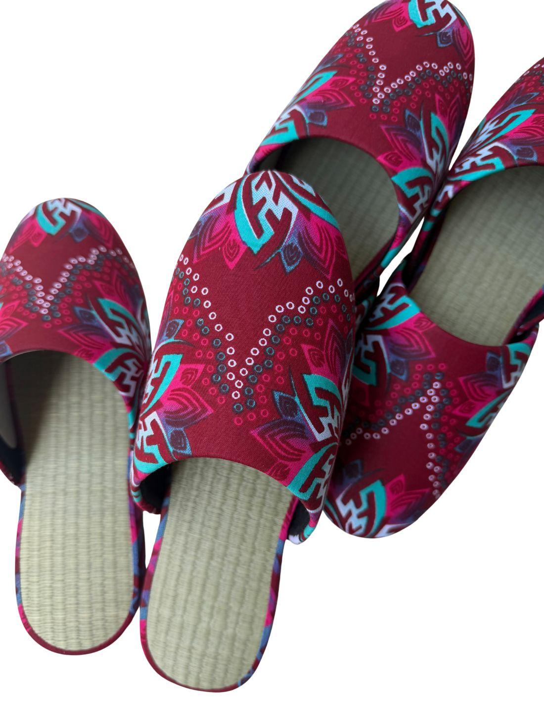 Large | Tatami Print Mix Slippers 2026SS-004 [Easy-care sole]