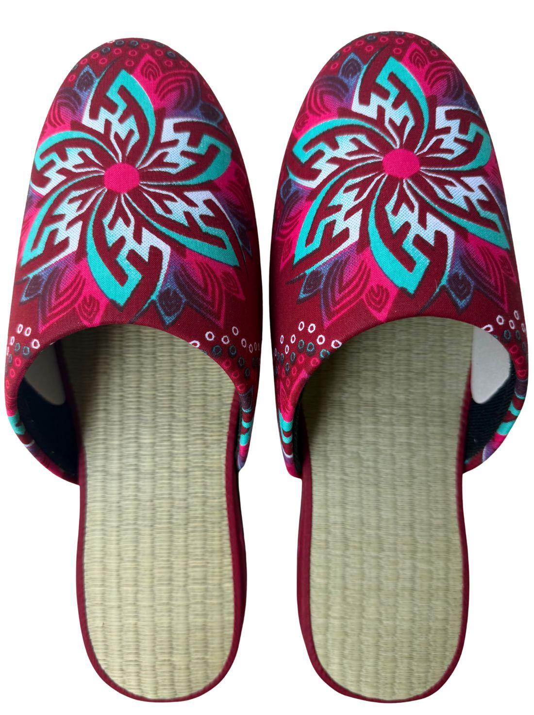 Large | Tatami Print Mix Slippers 2026SS-006 [Easy-care sole]