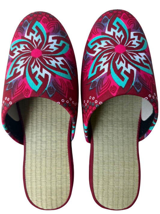 Large | Tatami Print Mix Slippers 2026SS-006 [Easy-care sole]
