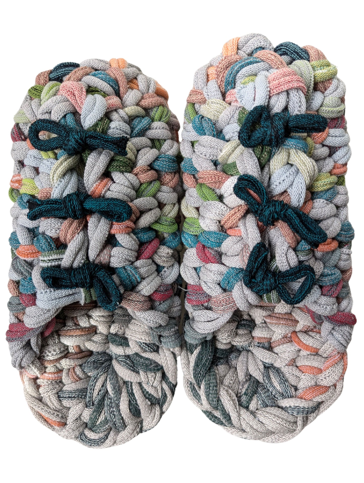 Medium | Knit up-cycle slippers 2024-M110 [Medium]