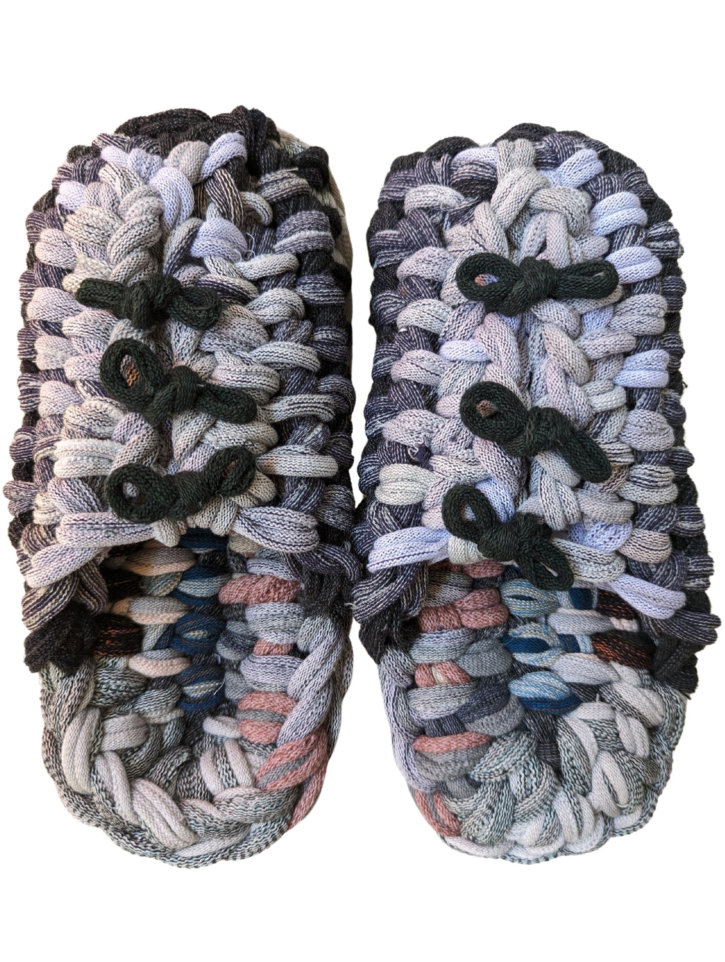 Large | Knit up-cycle slippers 2024-L66 [Large]