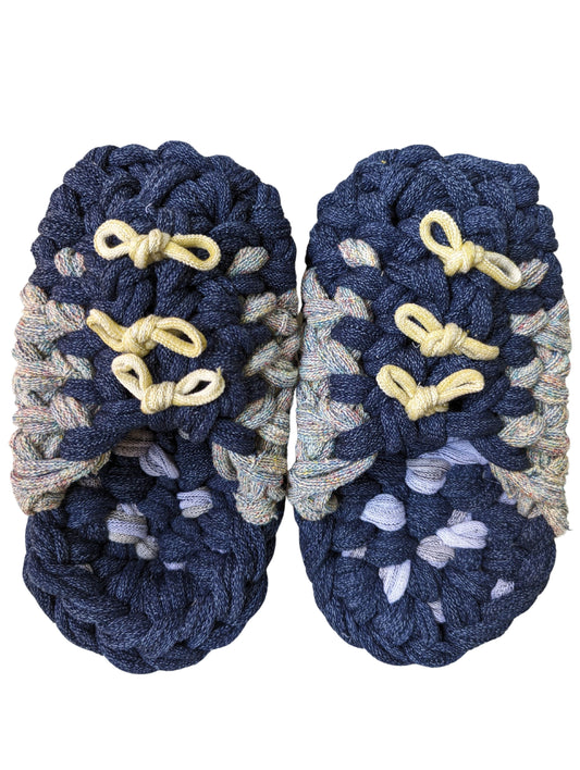 Medium | Knit up-cycle slippers 2024-M55 [Medium]