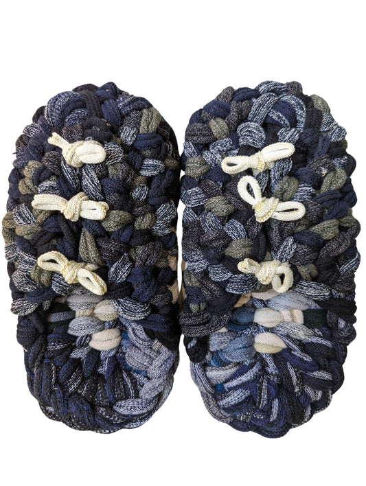 Medium | Knit up-cycle slippers 2024-M58 [Medium]