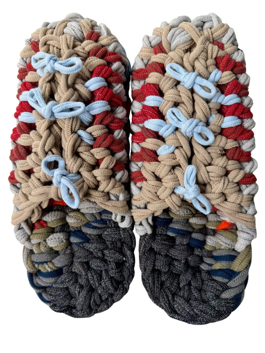 XL | Knit up-cycle slippers 2025-XL07 [XL]