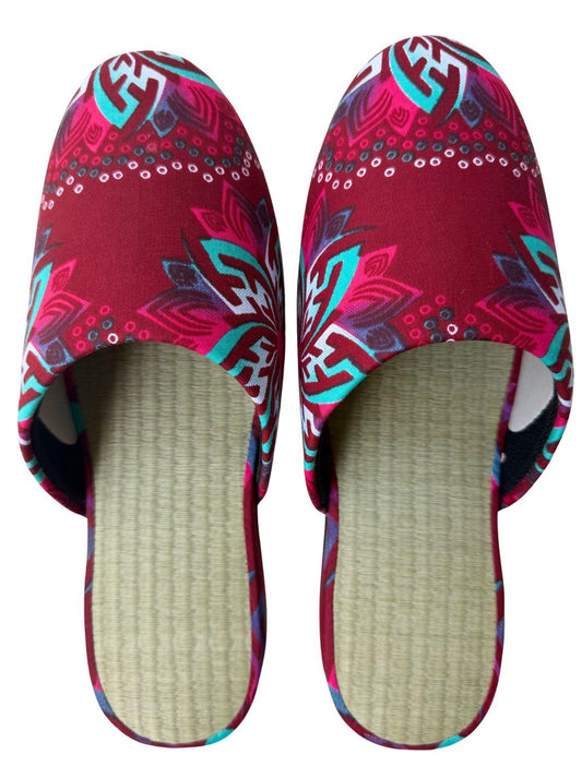 Large | Tatami Print Mix Slippers 2026SS-005 [Easy-care sole]