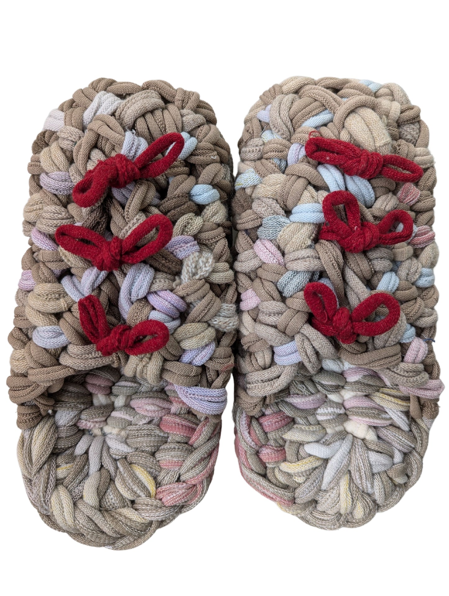 Medium | Knit up-cycle slippers 2024-M103 [Medium]