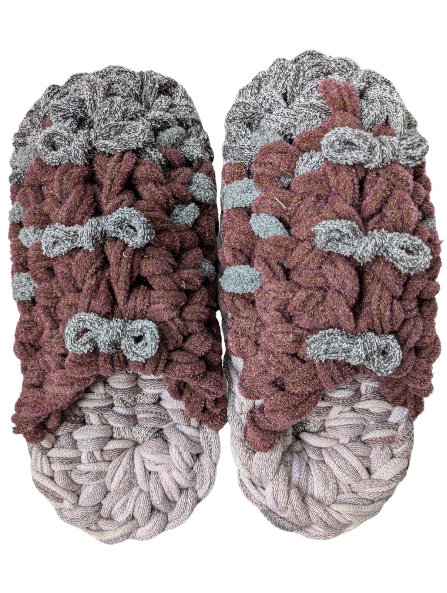 Medium | Knit up-cycle slippers 2024-M119 [Medium]