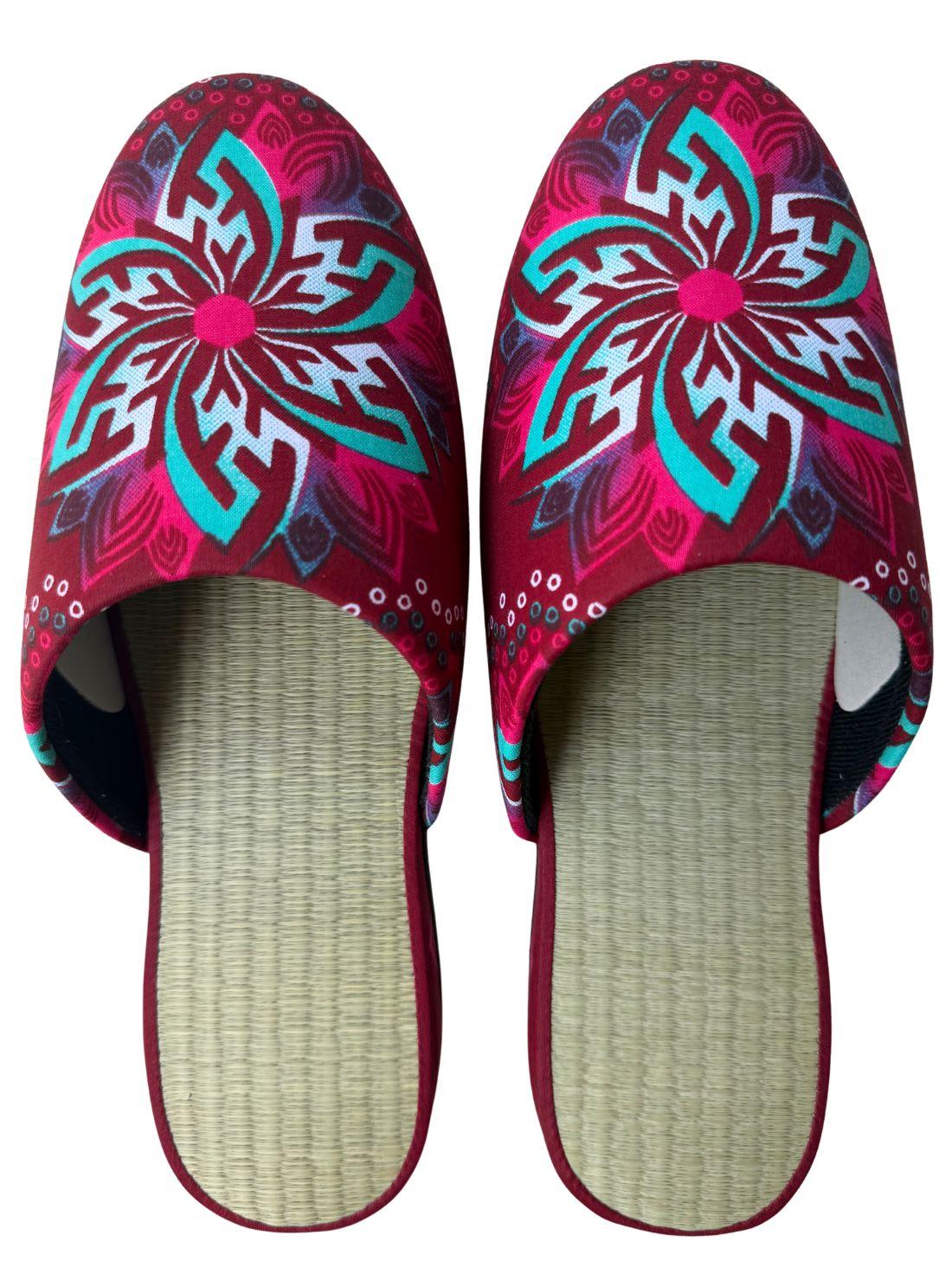 Large | Tatami Print Mix Slippers 2026SS-006 [Easy-care sole]