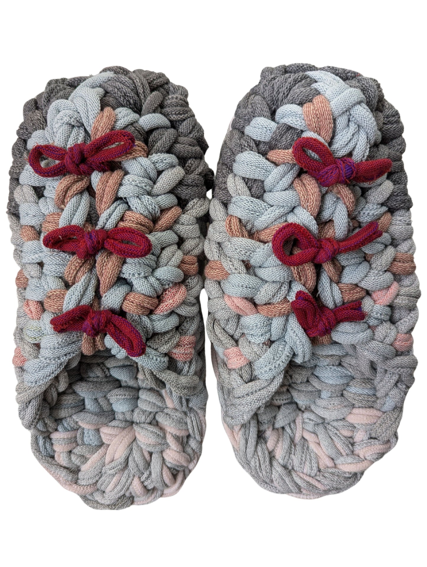 Medium | Knit up-cycle slippers 2024-M105 [Medium]