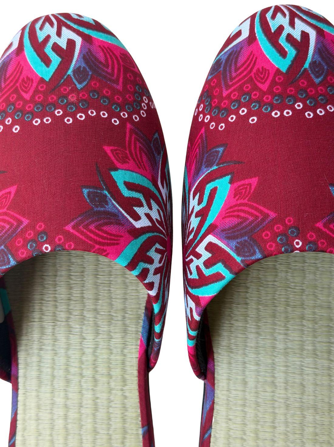 Large | Tatami Print Mix Slippers 2026SS-005 [Easy-care sole]