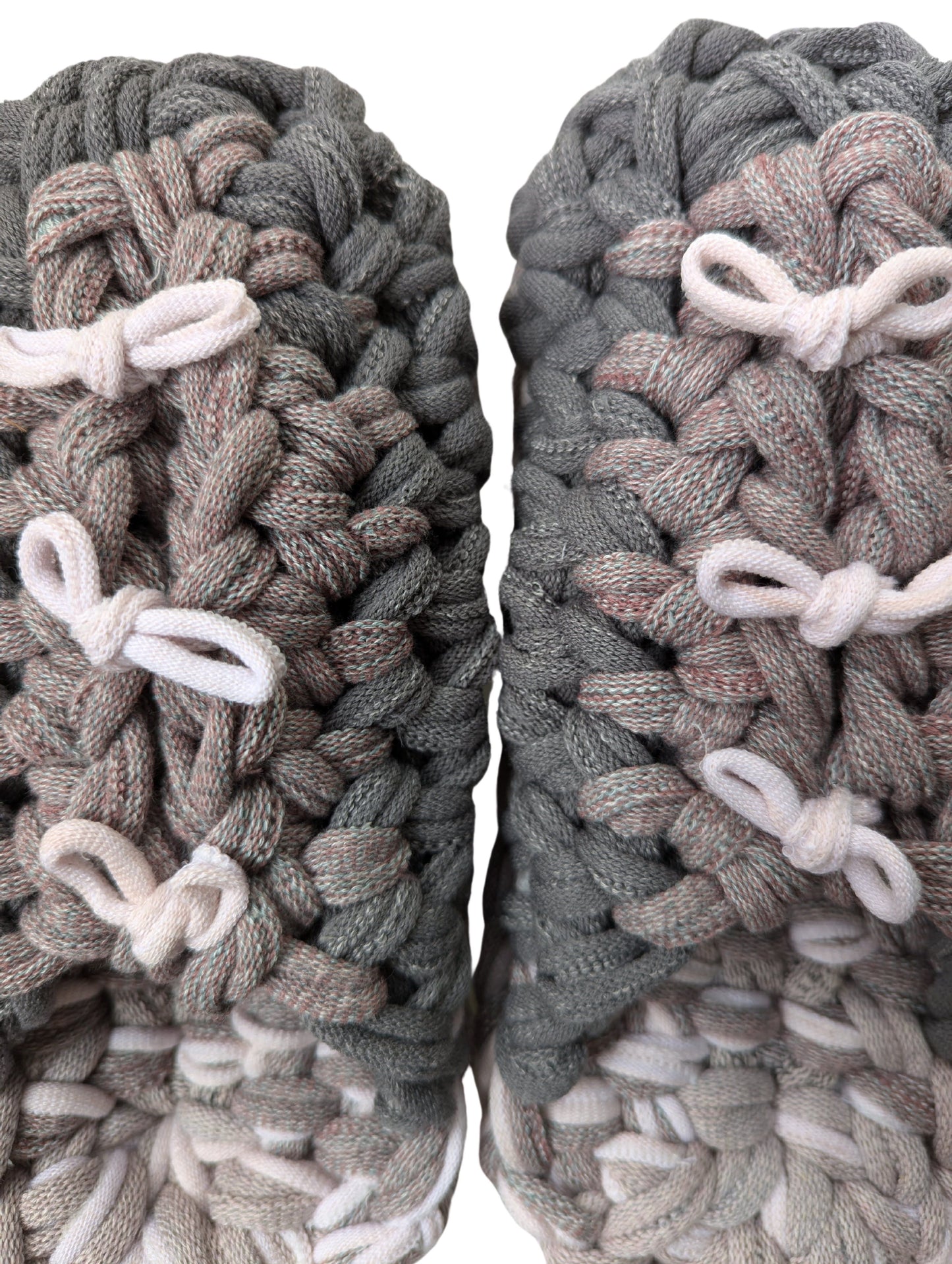 Medium | Knit up-cycle slippers 2024-M106 [Medium]