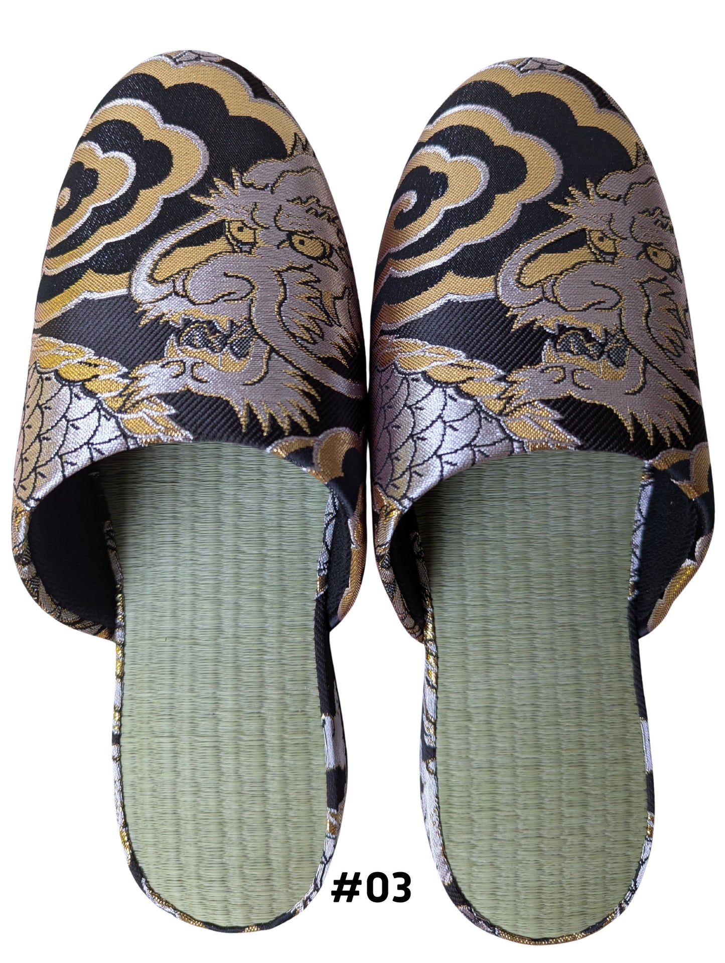TATAMI × Dragons Slippers [Black Wool Felt Sole]
