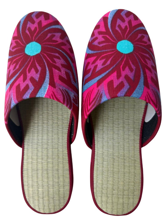 Large | Tatami Print Mix Slippers 2026SS-003 [Easy-care sole]