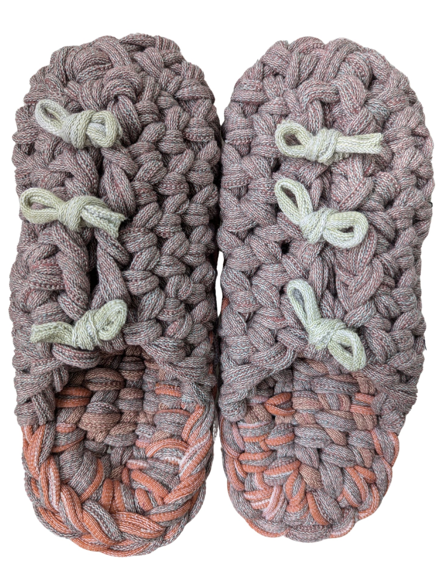 Large | Knit up-cycle slippers 2024-L126 [Large]