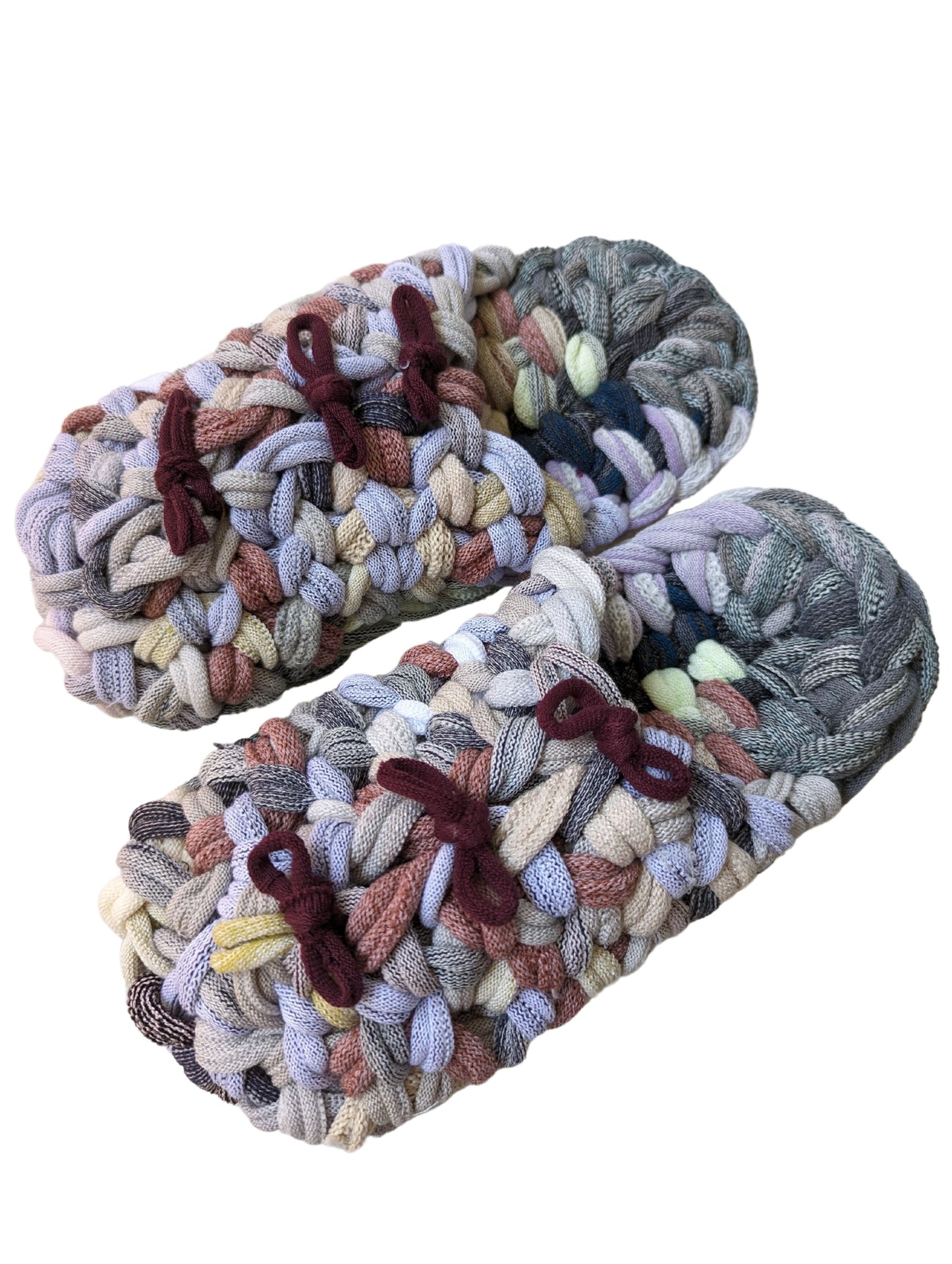 Large | Knit up-cycle slippers 2024-L61 [Large]