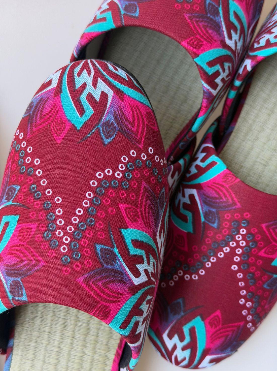 Large | Tatami Print Mix Slippers 2026SS-004 [Easy-care sole]