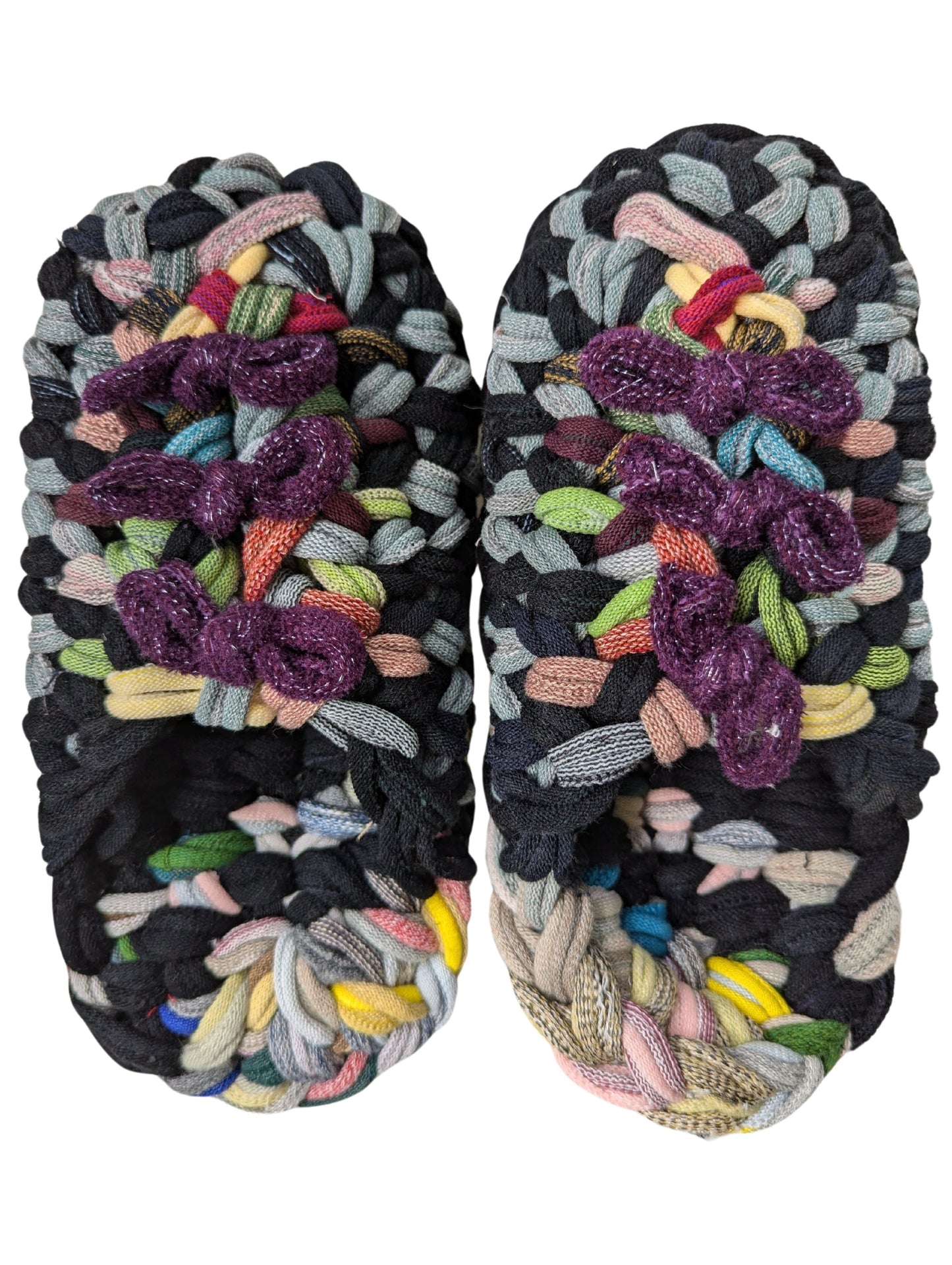 Medium | Knit up-cycle slippers 2024-M118 [Medium]