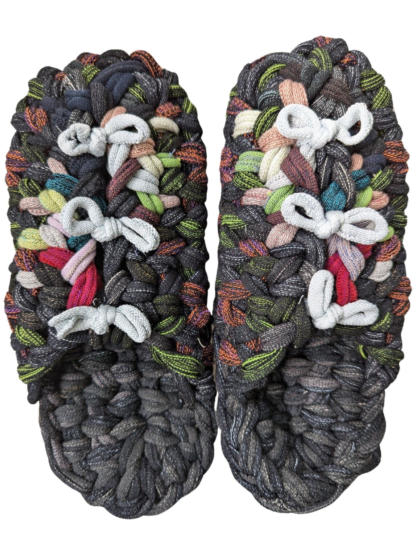 Large | Knit up-cycle slippers 2024-L124 [Large]