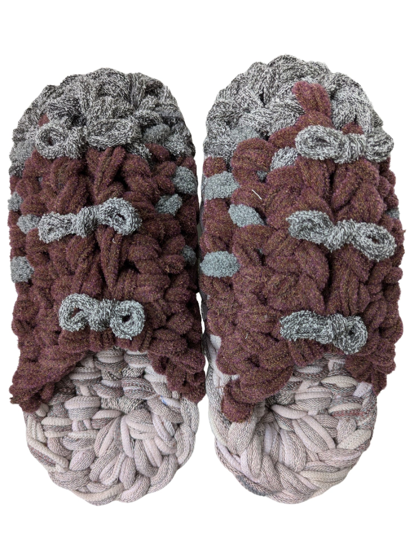 Medium | Knit up-cycle slippers 2024-M119 [Medium]