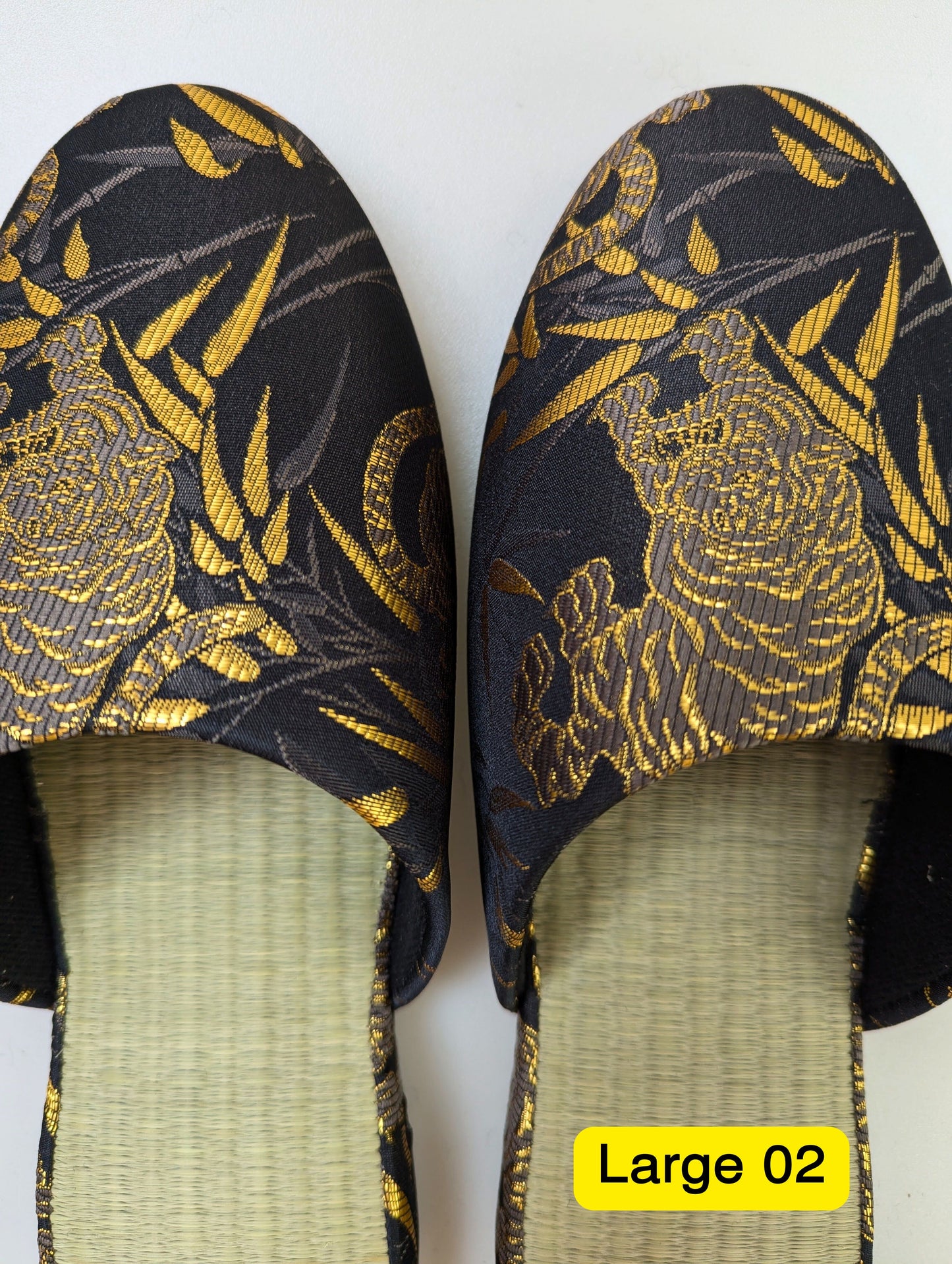 TATAMI × Baihu Byakko Tiger Slippers [Black Wool Felt Sole]