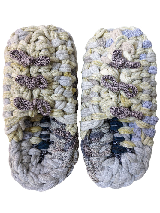 Medium | Knit up-cycle slippers 2024-M52 [Medium]